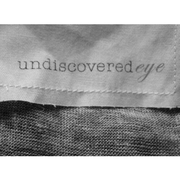 Undiscovered Eye Gray Linen Stretch Oversized Peasant Tunic Top S - Picture 4 of 4